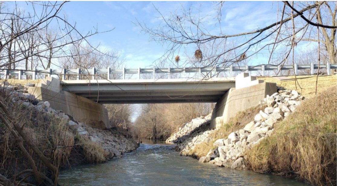 Monroe County, MI Bridge - Image by Valmont Structures and Con-Struct Press-Brake-Formed Tub Girders